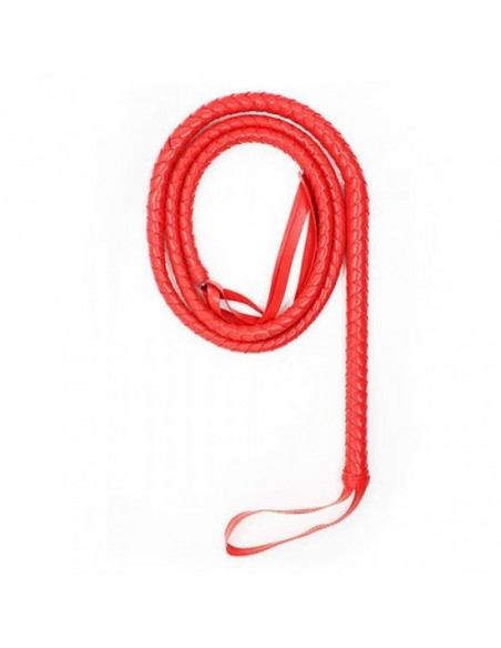 Pejcz BDSM Frusta Indy Flog Whip Red - Baty, pejcze i packi - 3