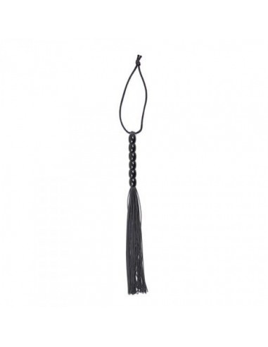Pejcz BDSM Frusta A Frange Several Flogger Black - Baty, pejcze i packi - 1