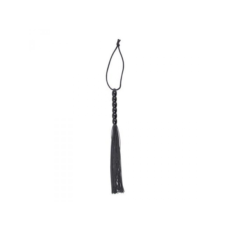 Pejcz Several – czarny, 30 cm, frędzle z ekoskóry - 1