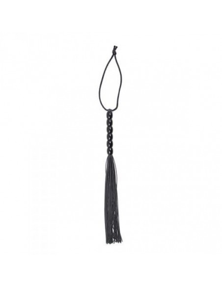 Pejcz BDSM Frusta A Frange Several Flogger Black - Baty, pejcze i packi - 1