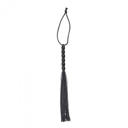 Pejcz Several – czarny, 30 cm, frędzle z ekoskóry - 1
