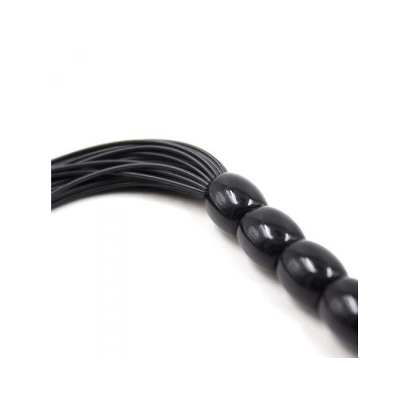 Pejcz Several – czarny, 30 cm, frędzle z ekoskóry - 2