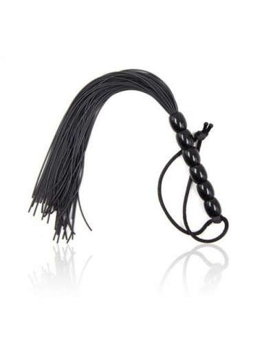 Pejcz BDSM Frusta A Frange Several Flogger Black - Baty, pejcze i packi - 3