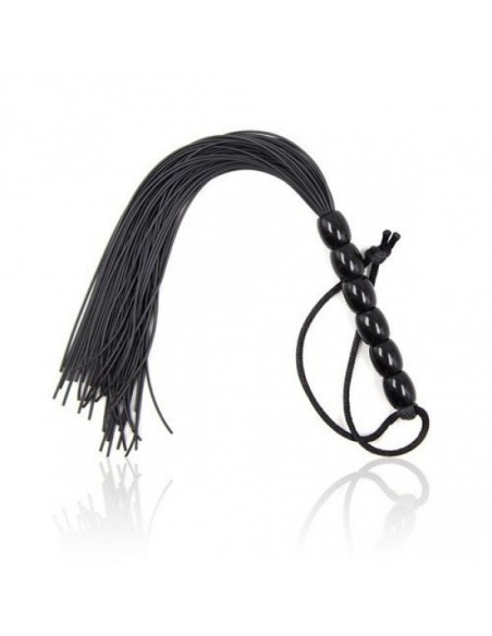 Pejcz BDSM Frusta A Frange Several Flogger Black - Baty, pejcze i packi - 3