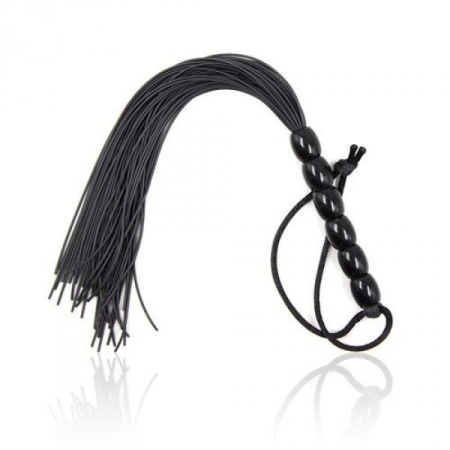 Pejcz Several – czarny, 30 cm, frędzle z ekoskóry - 3