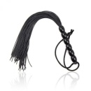 Pejcz Several – czarny, 30 cm, frędzle z ekoskóry - 3