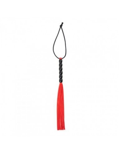 Pejcz BDSM Frusta A Frange Several Flogger Red - Baty, pejcze i packi - 1