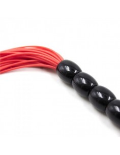 Pejcz BDSM Frusta A Frange Several Flogger Red - Baty, pejcze i packi - 1 2