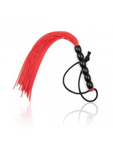 Pejcz BDSM Frusta A Frange Several Flogger Red - Baty, pejcze i packi - 3