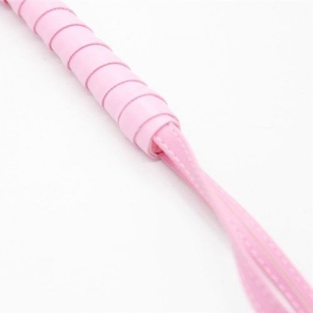Pejcz Squash Whip z ekoskóry różowy 45 cm - 3