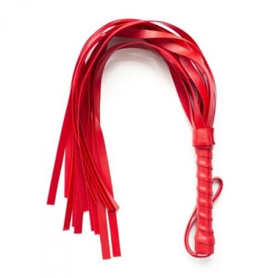 Pejcz Squash Whip czerwony – Skórzany flogger Cat O' Nine Tails - 1