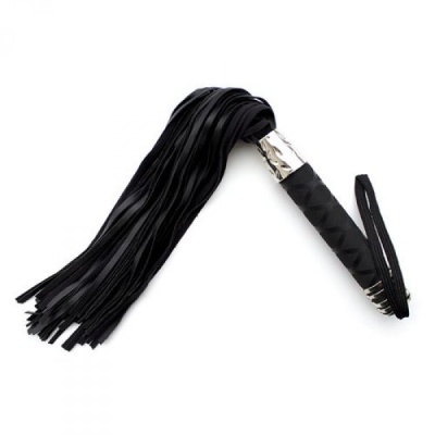 Pejcz Hard Whip Black 45 cm – syntetyczna skóra - 1