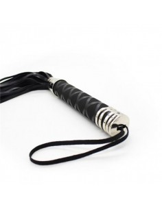 Pejcz BDSM Frusta A Frange Hard Whip Black - Baty, pejcze i packi - 1 2