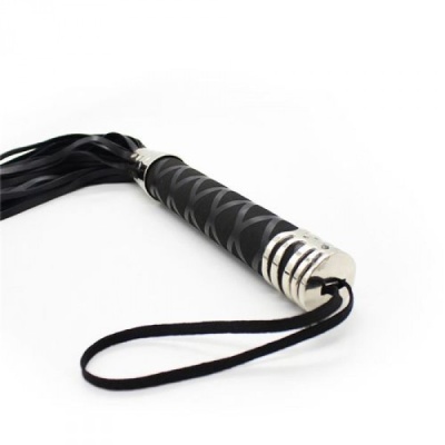 Pejcz Hard Whip Black 45 cm – syntetyczna skóra - 1 2