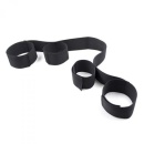 Zestaw wiązań Costrittivo Easy Down Block Arms Restraint - kajdanki nylonowe czarne - 1