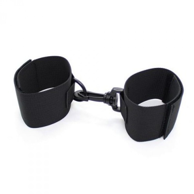 Kajdanki Easy Cuffs Arms nylonowe czarne - 1