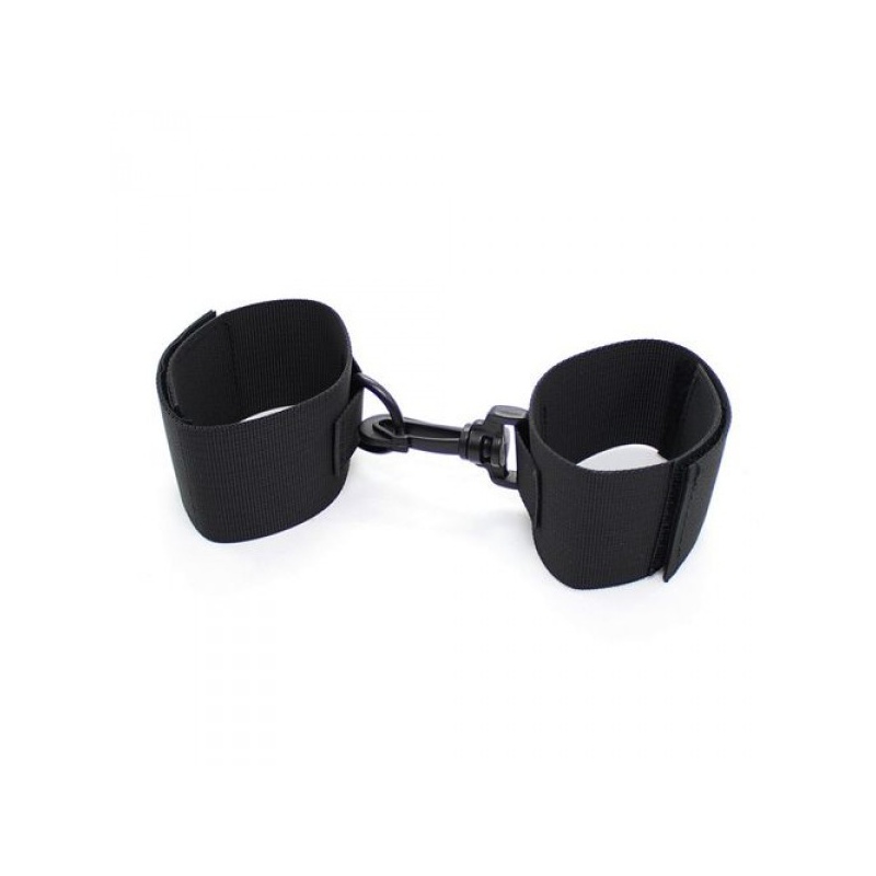 Kajdanki Easy Cuffs Arms nylonowe czarne - 1
