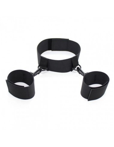 Uprząż BDSM Costrittivo Easy Cuffs Collar Arms Restraint Black - Uprzęże BDSM - 1