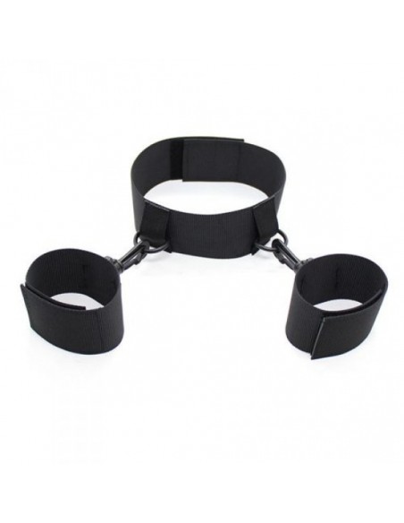 Uprząż BDSM Costrittivo Easy Cuffs Collar Arms Restraint Black - Uprzęże BDSM - 1