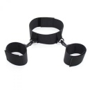 Zestaw bondage Easy Cuffs z obrożą i kajdankami – czarny - 1