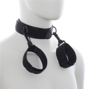Zestaw bondage Easy Cuffs z obrożą i kajdankami – czarny - 2
