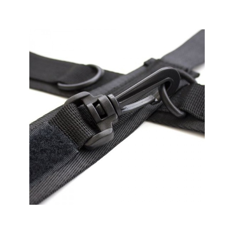 Zestaw bondage Easy Cuffs z obrożą i kajdankami – czarny - 3