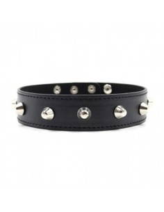 Obroża BDSM Collare Spikes Collar Black - Chokery, obroże i smycze - 1