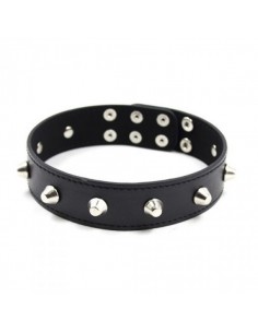Obroża BDSM Collare Spikes Collar Black - Chokery, obroże i smycze - 1 2