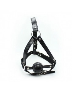 Knebel Imbracatura Viso Con Morso Head Harness+Ball Gag - Kneble do ust - 1
