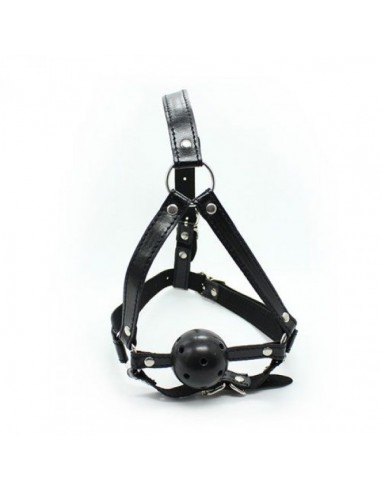 Knebel Imbracatura Viso Con Morso Head Harness+Ball Gag - Kneble do ust - 1