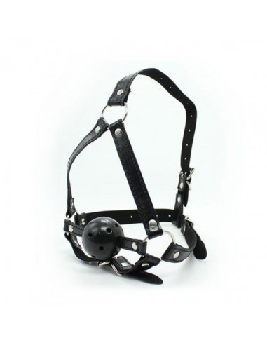 Knebel Imbracatura Viso Con Morso Head Harness+Ball Gag - Kneble do ust - 2