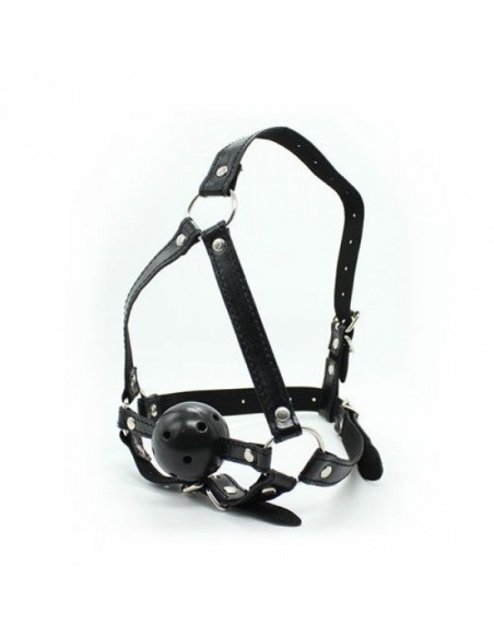 Knebel Imbracatura Viso Con Morso Head Harness+Ball Gag - Kneble do ust - 2