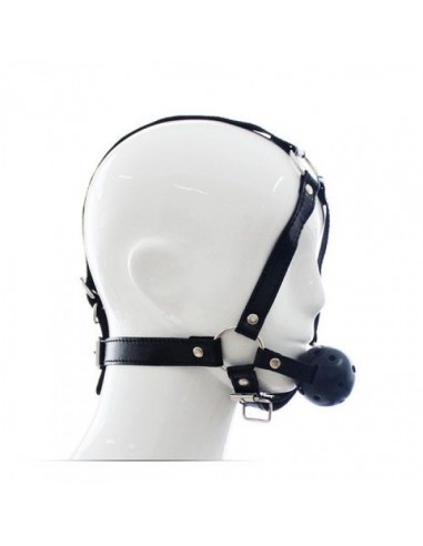 Knebel Imbracatura Viso Con Morso Head Harness+Ball Gag - Kneble do ust - 4