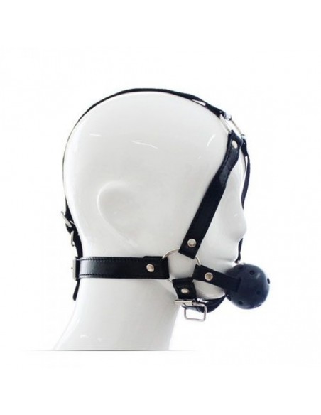 Knebel Imbracatura Viso Con Morso Head Harness+Ball Gag - Kneble do ust - 4