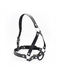 Knebel Imbracatura Per Testa Con Anello Head Harness+Ring Gag - Kneble do ust - 1