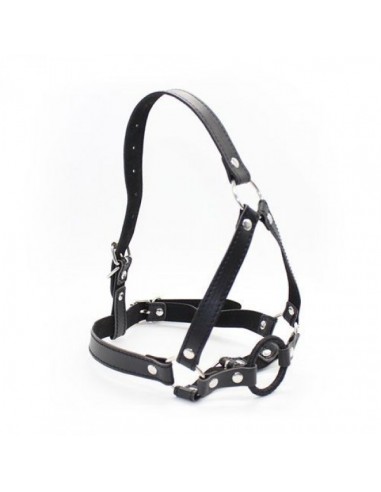 Knebel Imbracatura Per Testa Con Anello Head Harness+Ring Gag - Kneble do ust - 1