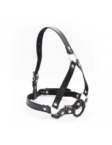 Knebel Imbracatura Per Testa Con Anello Head Harness+Ring Gag - Kneble do ust - 1