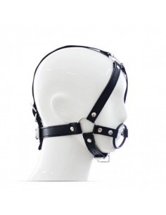 Knebel Imbracatura Per Testa Con Anello Head Harness+Ring Gag - Kneble do ust - 1 2