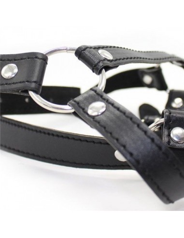 Knebel Imbracatura Per Testa Con Anello Head Harness+Ring Gag - Kneble do ust - 3