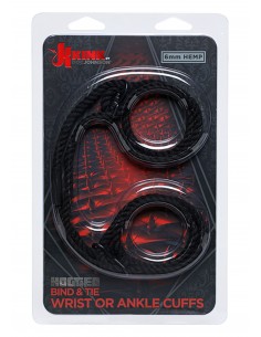 Kajdanki erotyczne Hemp Wrist Or Ankle Cuffs 6Mm - Kajdanki erotyczne - 1 2