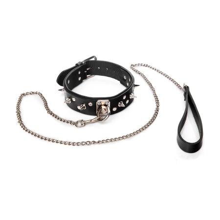 WHIPS Obroża Męska Z Ćwiekami I Smyczą - 3