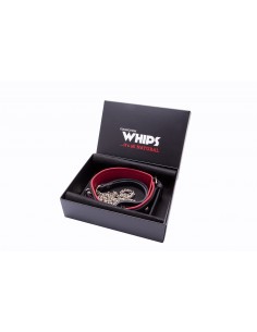 WHIPS Obroża Damska Z Ćwiekami I Smyczą - Chokery, obroże i smycze - 1