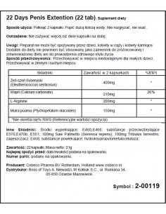 22 Days Penis Extention 22 kaps. - Dłuższa i mocniejsza erekcja - 1 2