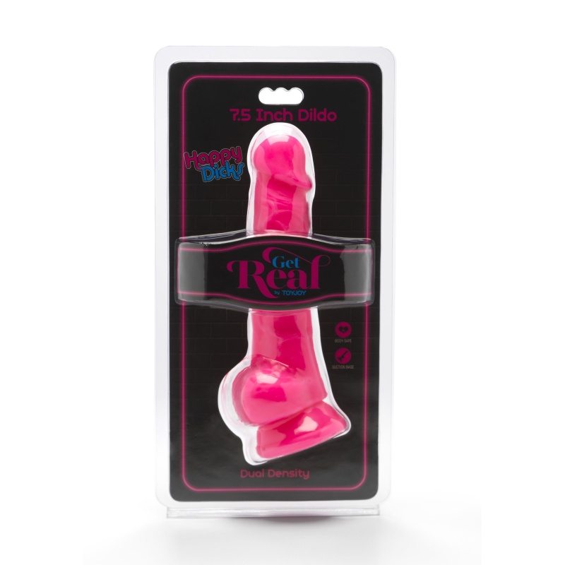 Dildo Happy Dicks 7.5in z przyssawką i jądrami (19 cm) - 2