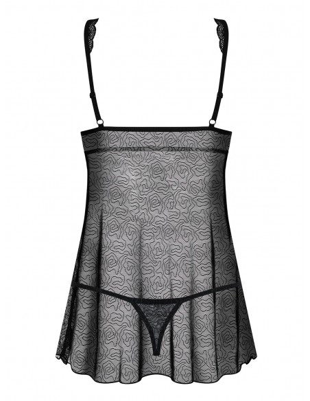 Bielizna nocna 877-Bab-1 Babydoll I Stringi L/Xl - Babydoll - 4