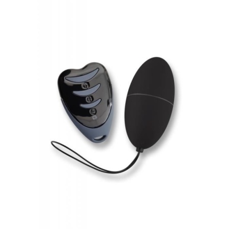 Wibrator-Egg Remote Control Black AAA 3,0 - zdalne sterowanie, pilot LED, 10 trybów wibracji, kompaktowa owalna budowa - 1