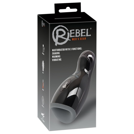 Masturbator Rebel z 3 funkcjami: wibracje, ogrzewanie i ruch posuwisty, 20 cm - 2