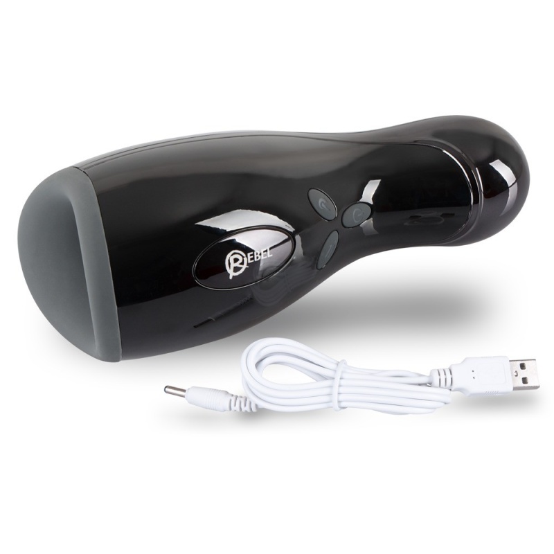 Masturbator Rebel z 3 funkcjami: wibracje, ogrzewanie i ruch posuwisty, 20 cm - 7