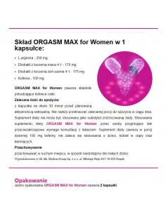 Przyśpiesz orgazm u kobiety OrgasmMax for Women 2 kaps. - Zwiększenie libida i potencji u kobiet - 1 2