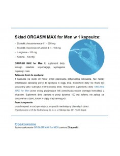 Orgasmmax For Men 2 kaps. - Dłuższa i mocniejsza erekcja - 1 2